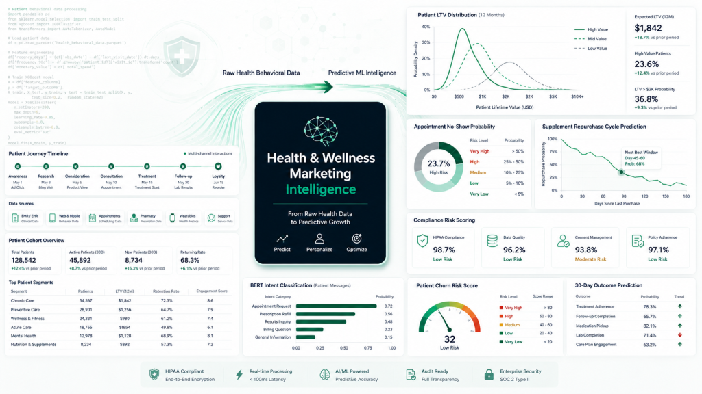 Health & Wellness Marketing Intelligence Services Usman Saeed AI-Driven Health Marketing Consultant & Growth Engineer