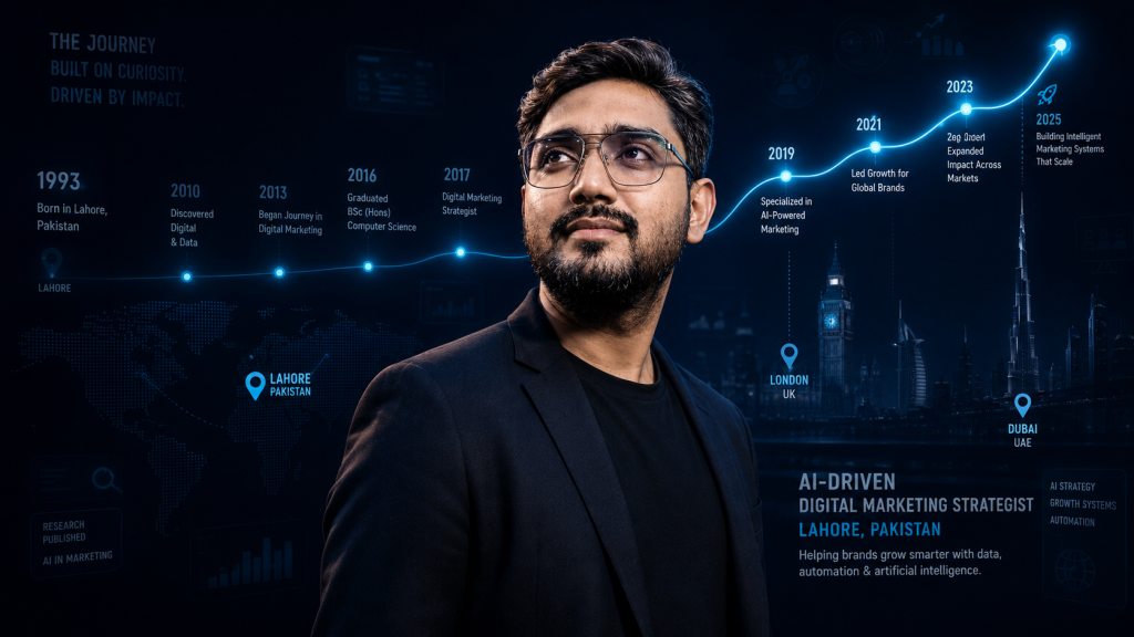 My Journey & Timeline Usman Saeed From Lahore Pakistan to Global AI Marketing