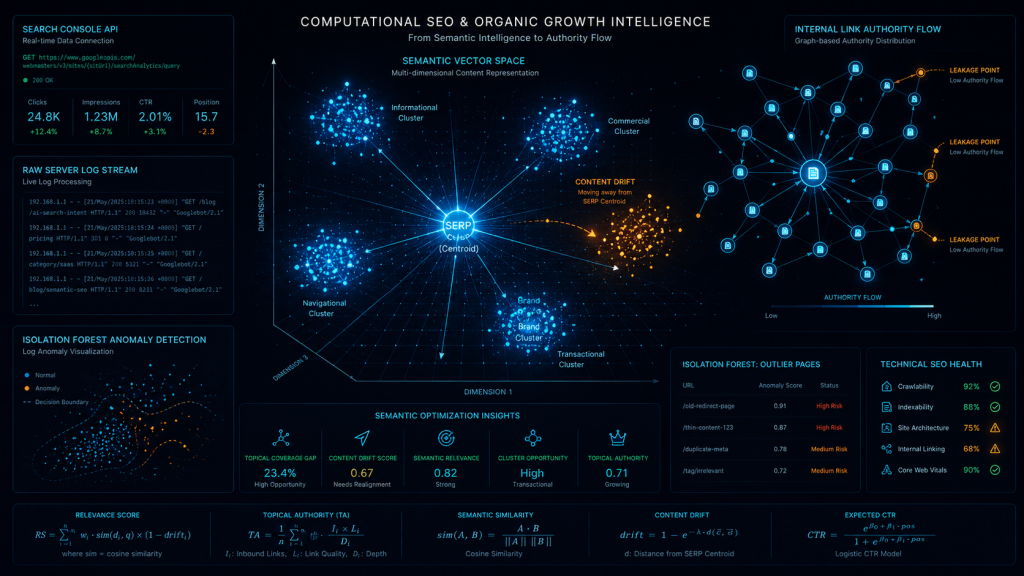 Organic Growth Intelligence Usman Saeed Computational SEO & Search Data Science Solutions