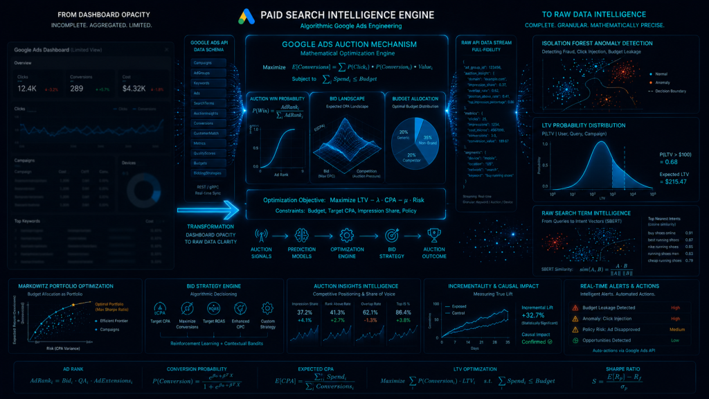 Paid Search Intelligence Usman Saeed Algorithmic Google Ads Engineering & PPC Data Science