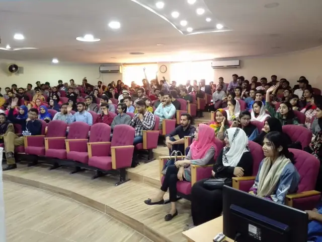 Usman Saeed students attending the digital marketing seminar at Punjab University, Lahore